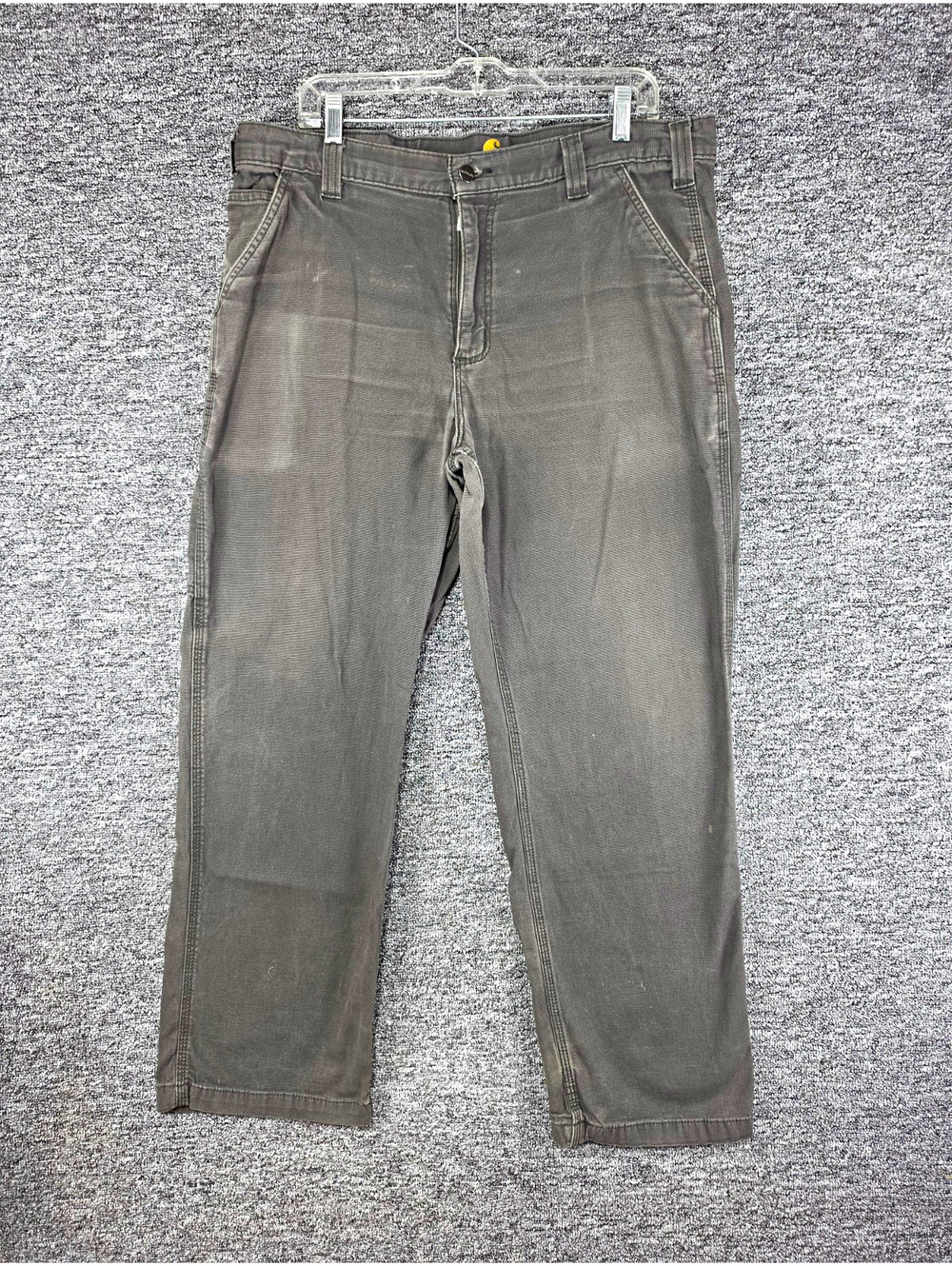 Carhartt 102291-306 Mens 38x30 Rugged Flex Relaxed Fit Canvas Work Pants Peat